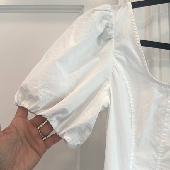 J.Crew white “corset” style crop top. Size 8. - Picture 2 of 5